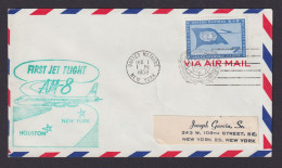 Flugpost Brief Air Mail UNO Vereinte Nationen Grüner Jet Flight AM 8 New York - Brieven En Documenten