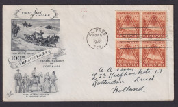 El Paso Texas Brief USA Block U.S. Postage Roter L1 FX Pioniere Wilder Westen - Storia Postale