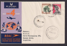 Flugpost Brief Air Mail Uruguay B.O.A.C. Comet 4 Jetleiner Erstflug London - Uruguay