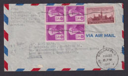 Flugpost Brief Air Mail USA Viererblock Columbus Ohio Leipzig Sachsen Russische - Cartas & Documentos