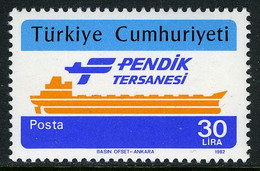 Türkiye 1982 Mi 2604 MNH Pendik Shipyard | Ships | Transport - Ungebraucht