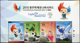 South Korea. 2015. Universiade Gwangju 2015 (MNH OG) Block With Designed Fields - Corée Du Sud