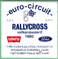 Sticker - Euro-circuit - RALLYCROSS VALKENSWAARD - 1980 - Levi's - Ford - Adesivi