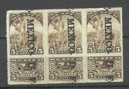 MEXICO 1923 Revenue Documentary Tax Taxe As 3-stripe (*) - Messico