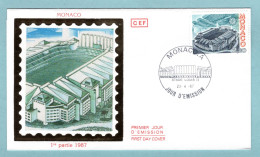 FDC Monaco 1987 - Europa 1987 - Vue Extérieure Du Nouveau Stade Louis II - YT 1565 - FDC