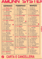 Calendarietto - Amonn System - Bolzano - Merano - Anno 1994 - Tamaño Pequeño : 1991-00