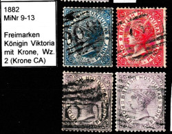British Honduras 1882-1887 Queen Victoria Definitives Wmk Crown CA Mi 9-11/ SG 17, 19, 20 Used O - Brits-Honduras (...-1970)