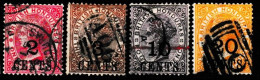 British Honduras 1888 Queen Victoria Definitives With Ovpt (London) Mi 21-24/ SG 36-39 Used O - Honduras Britannique (...-1970)