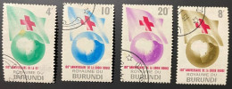 Burundi Stamps 1963 Red Cross Flag Over Globe With Map Of Africa CTO - Oblitérés