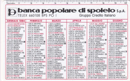 Calendarietto - Banca Popolare Di Spoleto - Anno 1994 - Tamaño Pequeño : 1991-00