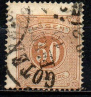 SVEZIA - 1874 - VALORE IN UN CERCHIO - DENTELLATURA 14 - 50 Ore - USATO - Postage Due