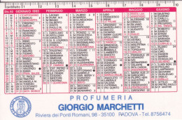 Calendarietto - Casa Del Parrucchiere - Padova - Anno 1994 - Formato Piccolo : 1991-00