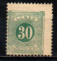 SVEZIA - 1877 - VALORE IN UN CERCHIO - DENTELLATURA 13 - SENZA GOMMA - Postage Due