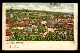 57 - SAINT-AVOLD - VUE GENERALE - CARTE LITHOGRAHIQUE GRUSS - Saint-Avold