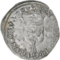 France, Henri II, Douzain Aux Croissants, 1549, Rouen, Billon, TTB, Gadoury:357 - 1547-1559 Hendrik II