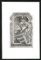 Exlibris Von Junod Für Barao De Vasconcelles, Wappen Mit Ritterhelm  - Ex-Libris