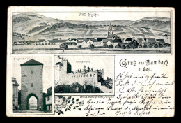 67 - DAMBACH - GRUSS AUS - CARTE LITHOGRAPHQIUE - VOIR ETAT - Dambach-la-ville