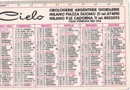 Calendarietto - Cielo - Milano - Anno 1994 - Petit Format : 1991-00
