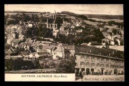 68 - ALTKIRCH - SOUVENIR - VUE GENERALE ET HOTEL GEBER A LA TETE D'OR - Altkirch