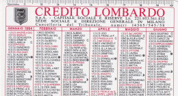 Calendarietto - Credito Lombardo - Milano - Anno 1994 - Formato Piccolo : 1991-00