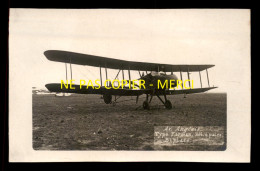 AVIATION - GUERRE 14-18 - AVION ANGLAIS TYPE FARMAN - HELICE 4 PLAES - BIPLACE  - CARTE PHOTO ORIGINALE - 1914-1918: 1. Weltkrieg