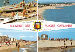 66  CANET PLAGE En Rousillon  Multivue Souvenir Des Plages CATALANES  (Scan R/V) N°   47   \MT9119 - Canet En Roussillon