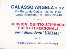 Calendarietto - Galasso Angela - Roma - Anno 1994 - Formato Piccolo : 1991-00