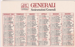 Calendarietto - Generali -assicurazioni - Anno 1994 - Formato Piccolo : 1991-00