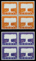 SAAR OPD 1957 Nr 402-403 Postfrisch VIERERBLOCK X79C8CA - Unused Stamps