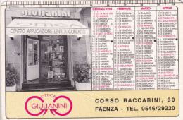Calendarietto - Ottica - Giulianini - Faenza - Anno 1994 - Petit Format : 1991-00