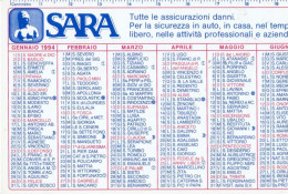 Calendarietto - SARA - Assicurazioni Vita - Anno 1994 - Petit Format : 1991-00