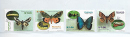 PANAMA YEAR 2001 2002 BUTTERFLIES SET OF 4 VALUES MNH MARIPOSAS - Panamá