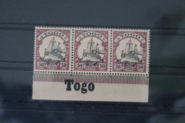 Deutsche Kolonien Togo 14 Postfrisch Als Streifen Mit Landesnamen #WN109 - Togo