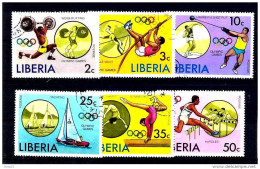 Liberia  - CANADA  Montreal  1976, OLIMPIC GAMES  Complete Serie Sailing Ship Sports, Full Used. Cv 3 Euro - Zomer 1976: Montreal