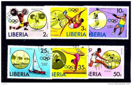 (!) Liberia  - CANADA  Montreal  1976, OLIMPIC GAMES  Complete Serie Sailing Ship Sports, Full Used. Cv 3 Euro - Estate 1976: Montreal