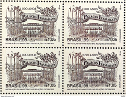 C 2236 Brazil Stamp Ministry Of Foreign Affairs Palácio Do Itamaraty 1999 Block Of 4 - Unused Stamps