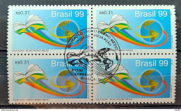 C 2235 Brazil Stamp Education New Teaching Flag Book 1999 Block Of 4 CBC DF - Unused Stamps