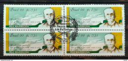 C 2211 Brazil Stamp Rui Barbosa Literature Right Constitution 1999 Block Of 4 CBC RJ - Unused Stamps