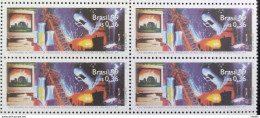C 2201 Brazil Stamp Centenary Of The Institute Of Technologies IPT Computer 1999 Block Of 4 - Unused Stamps