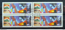 C 2201 Brazil Stamp Centenary Of The Institute Of Technological Research IPT Computer 1999 Block Of 4 CBC SP - Unused Stamps