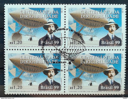 C 2202 Brazil Stamp Direct Santos Dumont Airplane Aviation 1999 Block Of 4 CBC DF - Unused Stamps