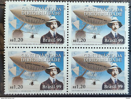 C 2202 Brazil Stamp Direct Santos Dumont Airplane Aviation 1999 Block Of 4 - Unused Stamps