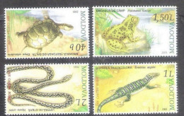 7476  Frogs - Grenouilles - Turtles - Tortues - Snakes - Lizards -  Moldova Yv 453-56 - Stamps MNH - 1,50 - Rane