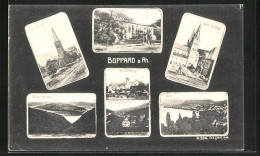 AK Boppard / Rhein, Vierseenplatz, Mühlbad, Marienberg, Evangelische Und Katholische Kirche, Gesamtansicht  - Boppard