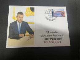 8-4-2024 (1 Z 22) Slovakia Elect New President - Peter Pellegrini (6th April 2024) - Storia Postale