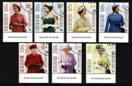 New Zealand 2015 Queen Elizabeth - Longest Reigning Monarch  Marginal Set Of 7 Used - Usados