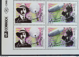 C 2143 Brazil Stamp Santos Dumont Airplane Balloon 1998 Complete Series Block Of 4 Vignette Correios - Unused Stamps