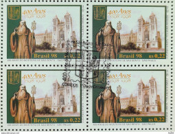 C 2142 Brazil Stamp Monastery Of Sao Bento Church Religion 1998 Block Of 4 CBC SP - Unused Stamps