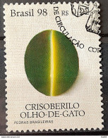 C 2070 Brazil Stamp Brazilian Stones Crisoberyil Cat Eye 1998 Circulated 2 - Usati