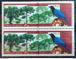 C 2138 Brazil Stamp Pinheiro Do Parana Gralha Azul 1998 Block Of 4 - Unused Stamps